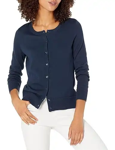 Amazon Essentials Women's Lightweight Crewneck Cardigan Sweater (Available in Plus Size)